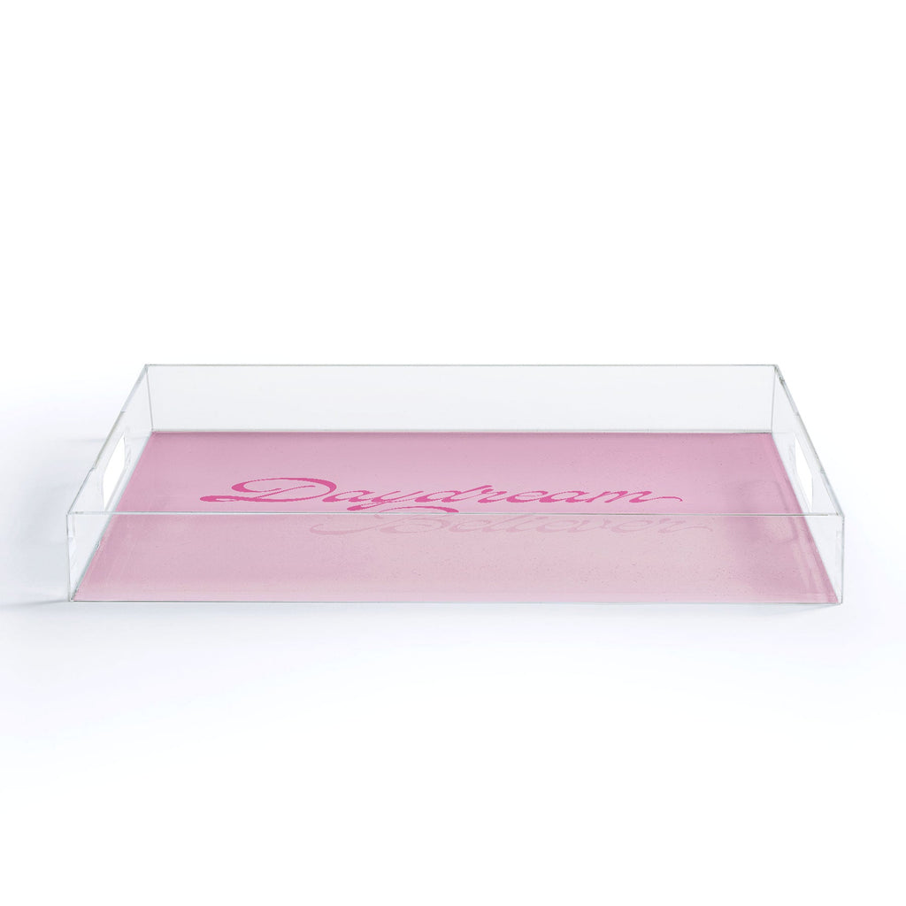 DENY Designs Daydream Believer Pink Acrylic Tray