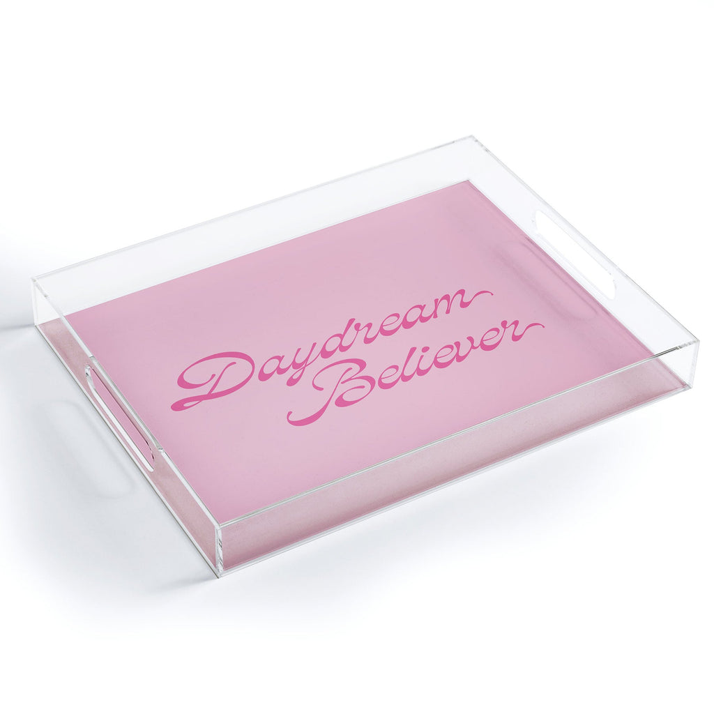 DENY Designs Daydream Believer Pink Acrylic Tray