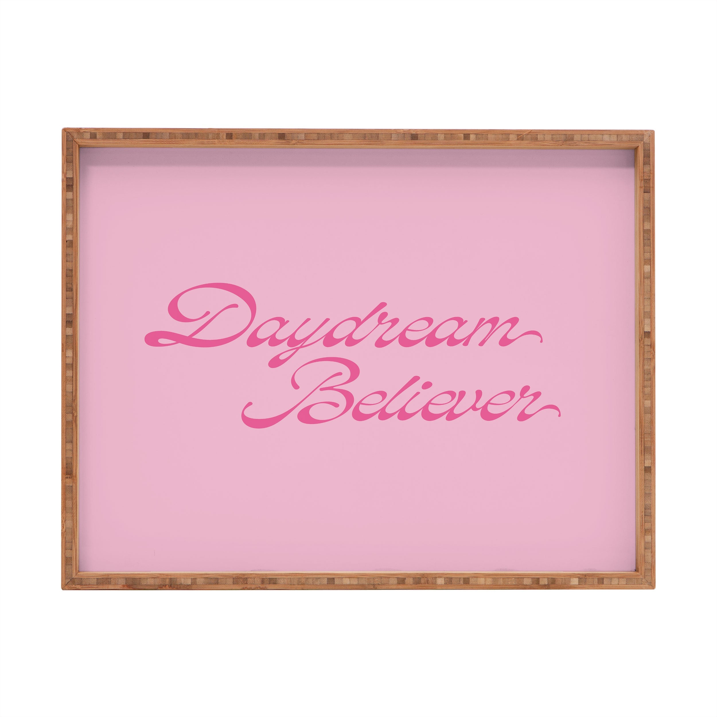 DENY Designs Daydream Believer Pink Rectangular Tray