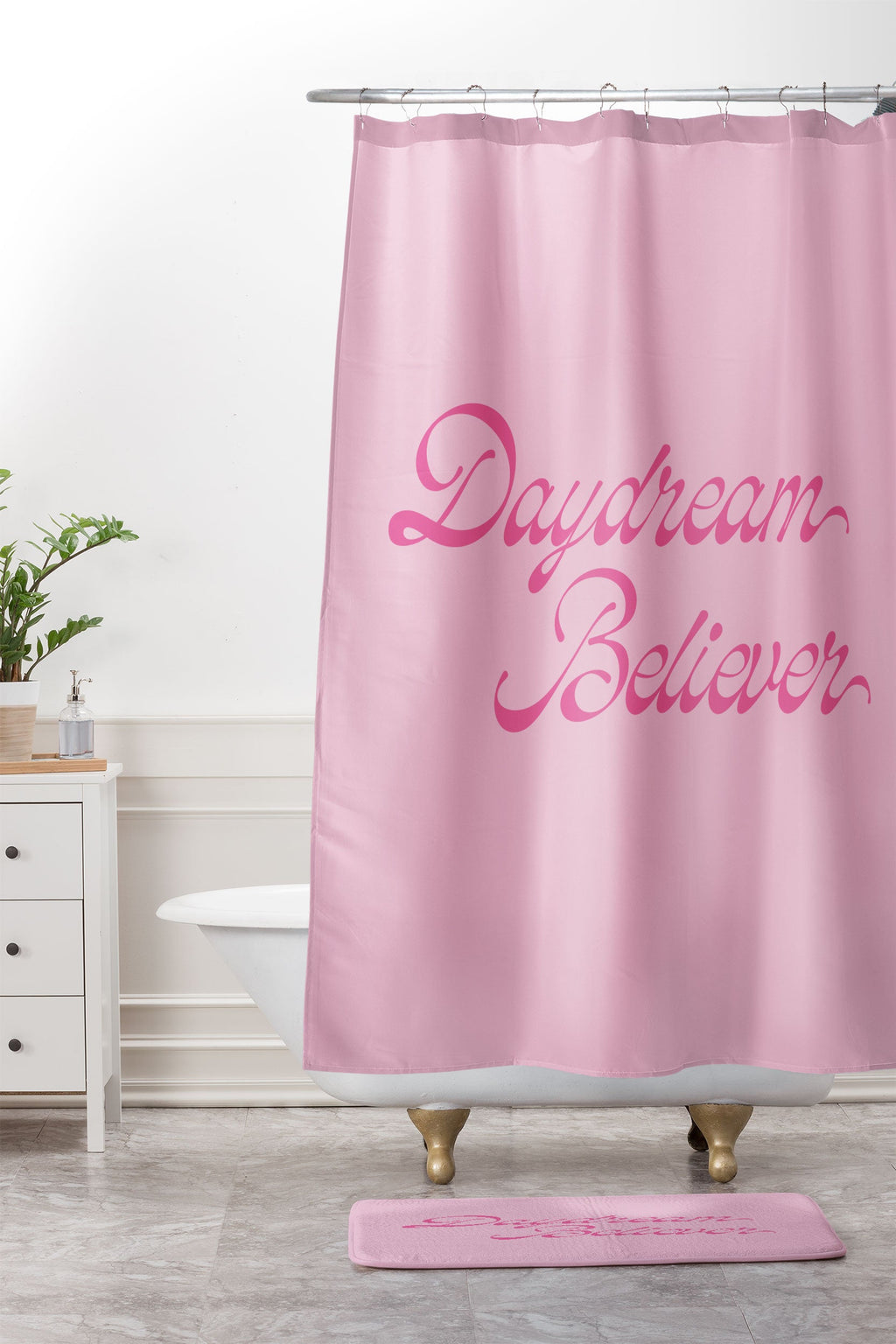 DENY Designs Daydream Believer Pink Memory Foam Bath Mat