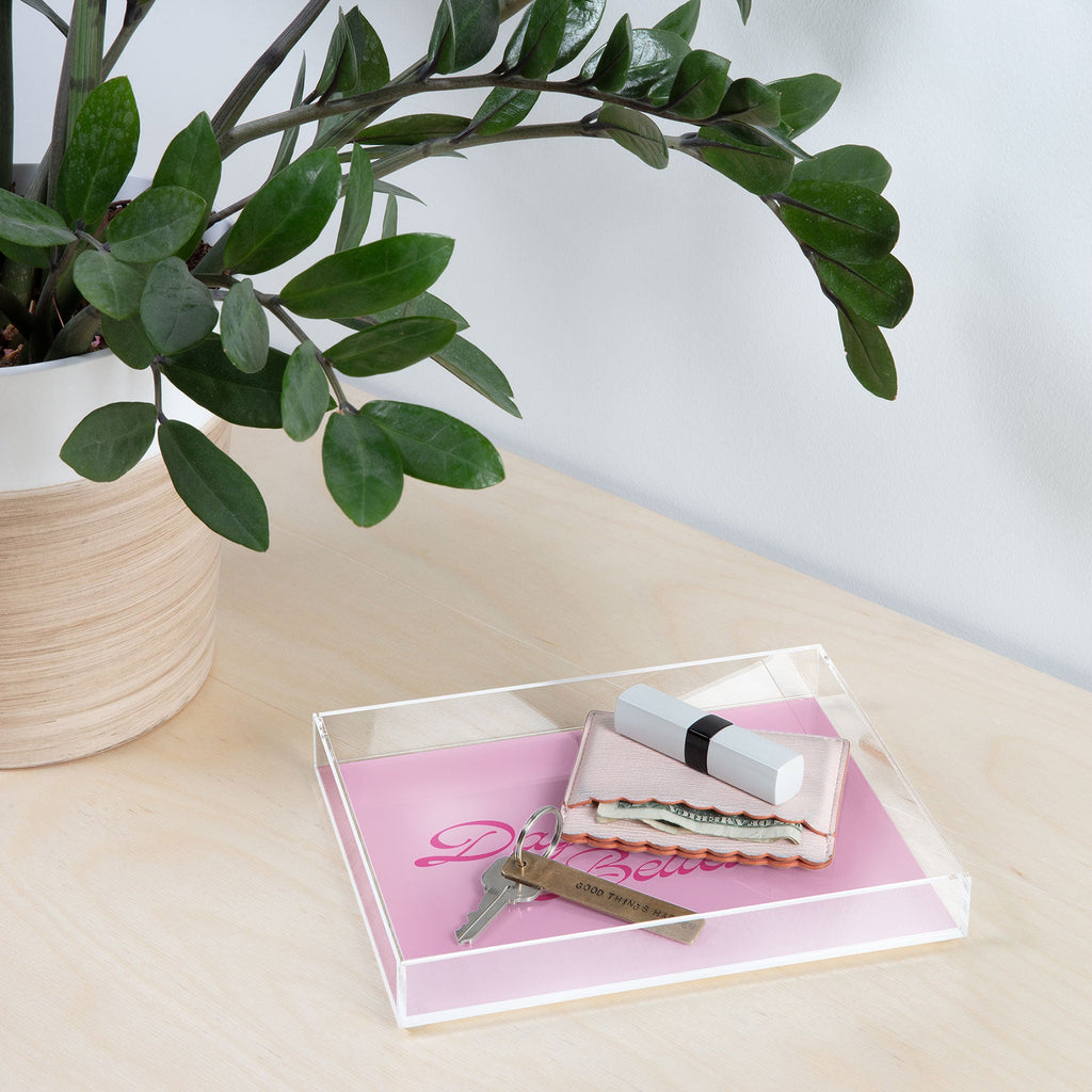 DENY Designs Daydream Believer Pink Acrylic Tray