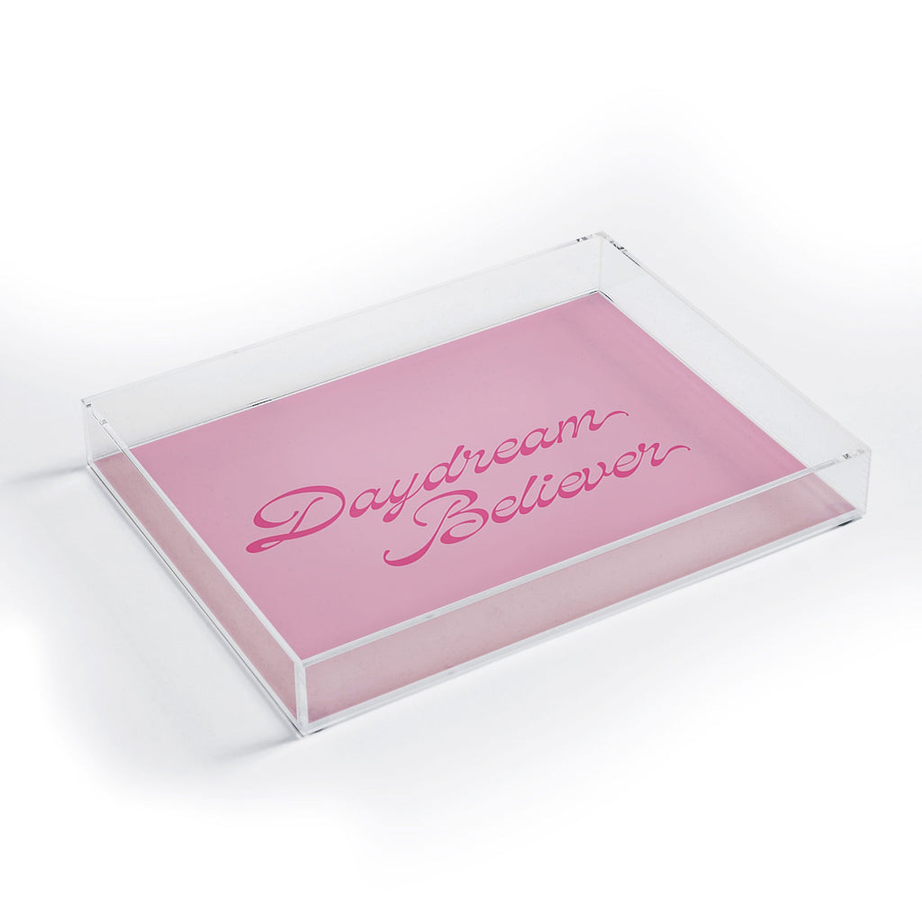 DENY Designs Daydream Believer Pink Acrylic Tray