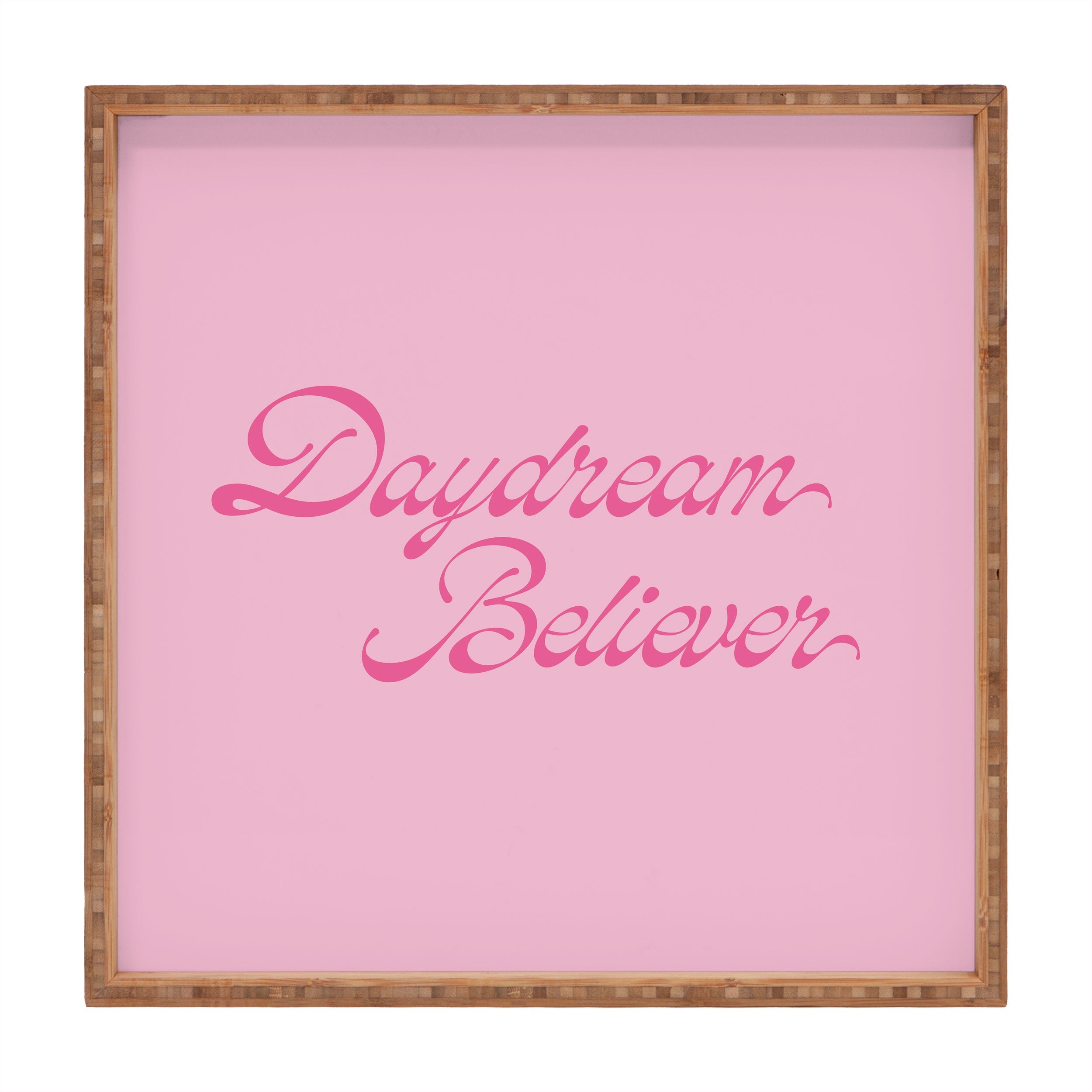 DENY Designs Daydream Believer Pink Square Tray