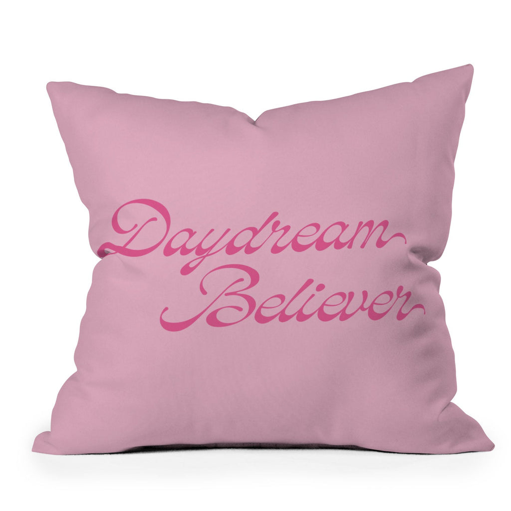 DENY Designs Daydream Believer Pink Outdoor Throw Pillow