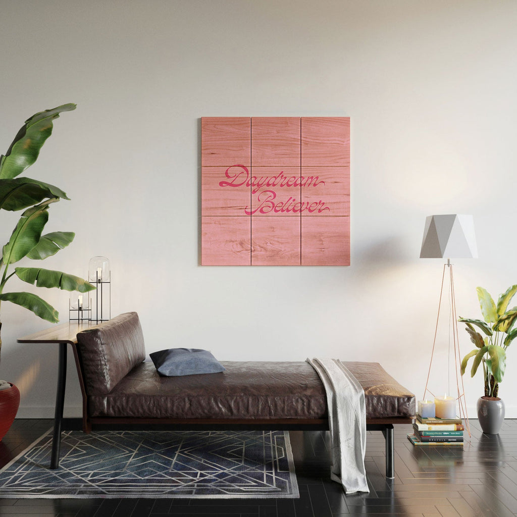 DENY Designs Daydream Believer Pink Wood Wall Mural