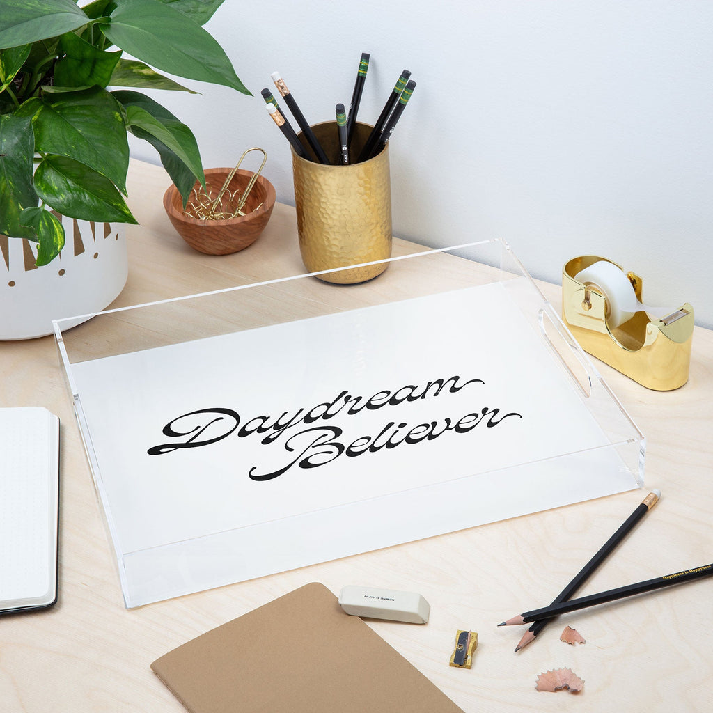 DENY Designs Daydream Believer W and B Acrylic Tray