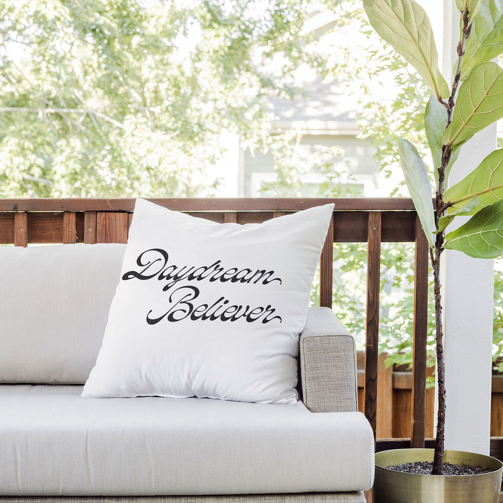 DENY Designs Daydream Believer W and B Outdoor Throw Pillow