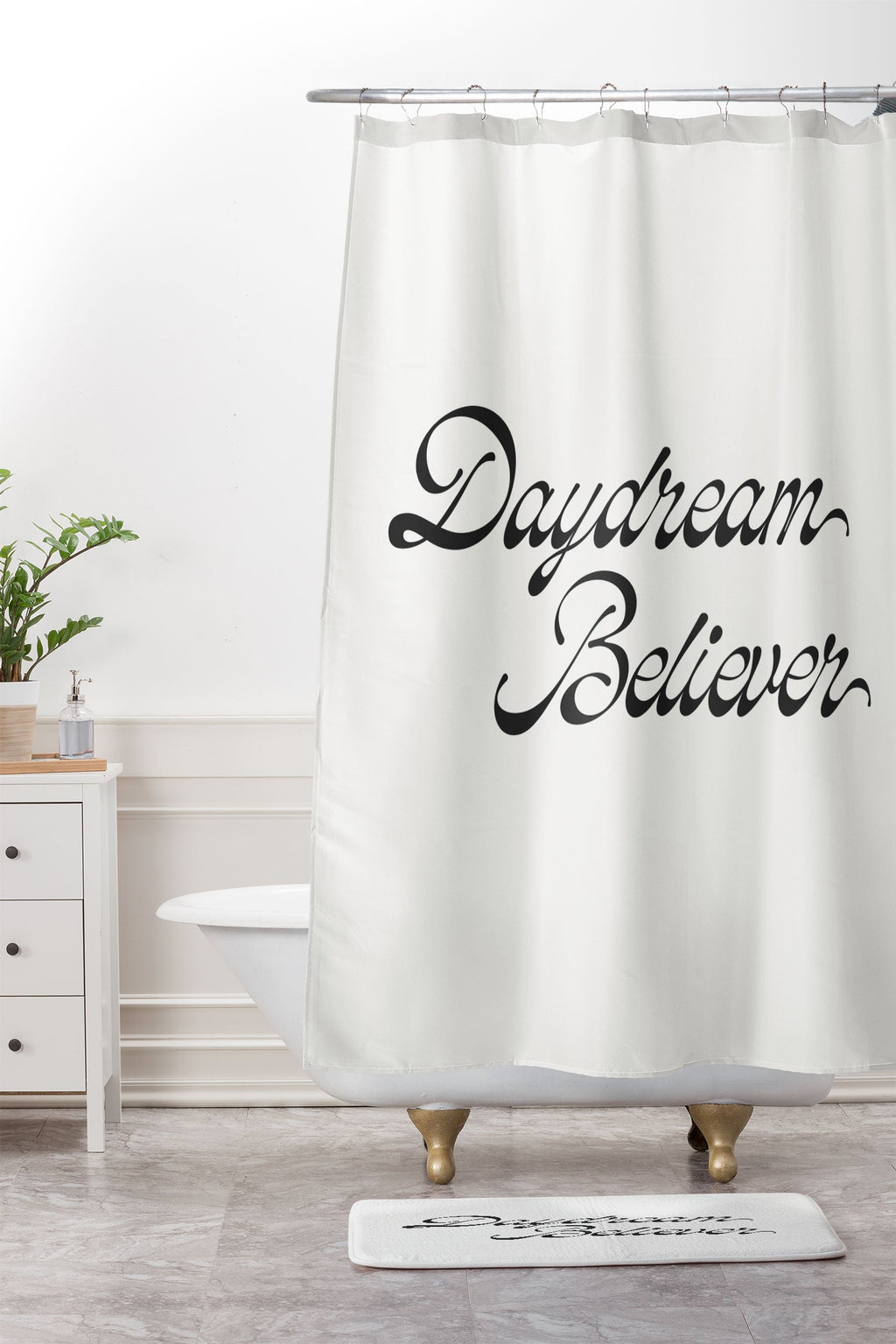 DENY Designs Daydream Believer W and B Memory Foam Bath Mat
