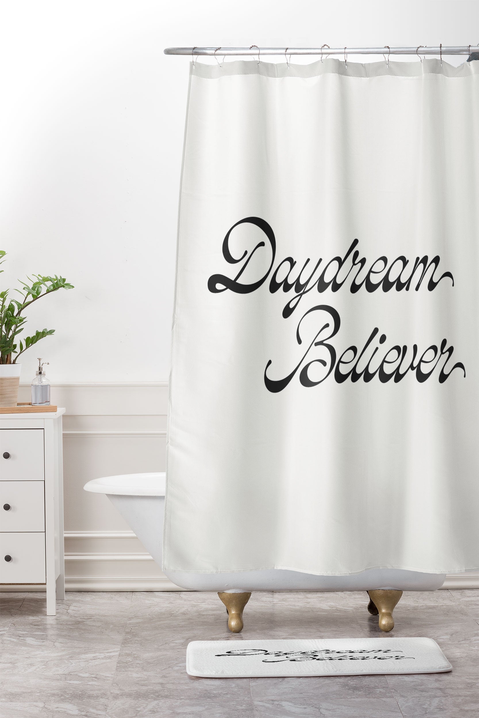 DENY Designs Daydream Believer W and B Memory Foam Bath Mat