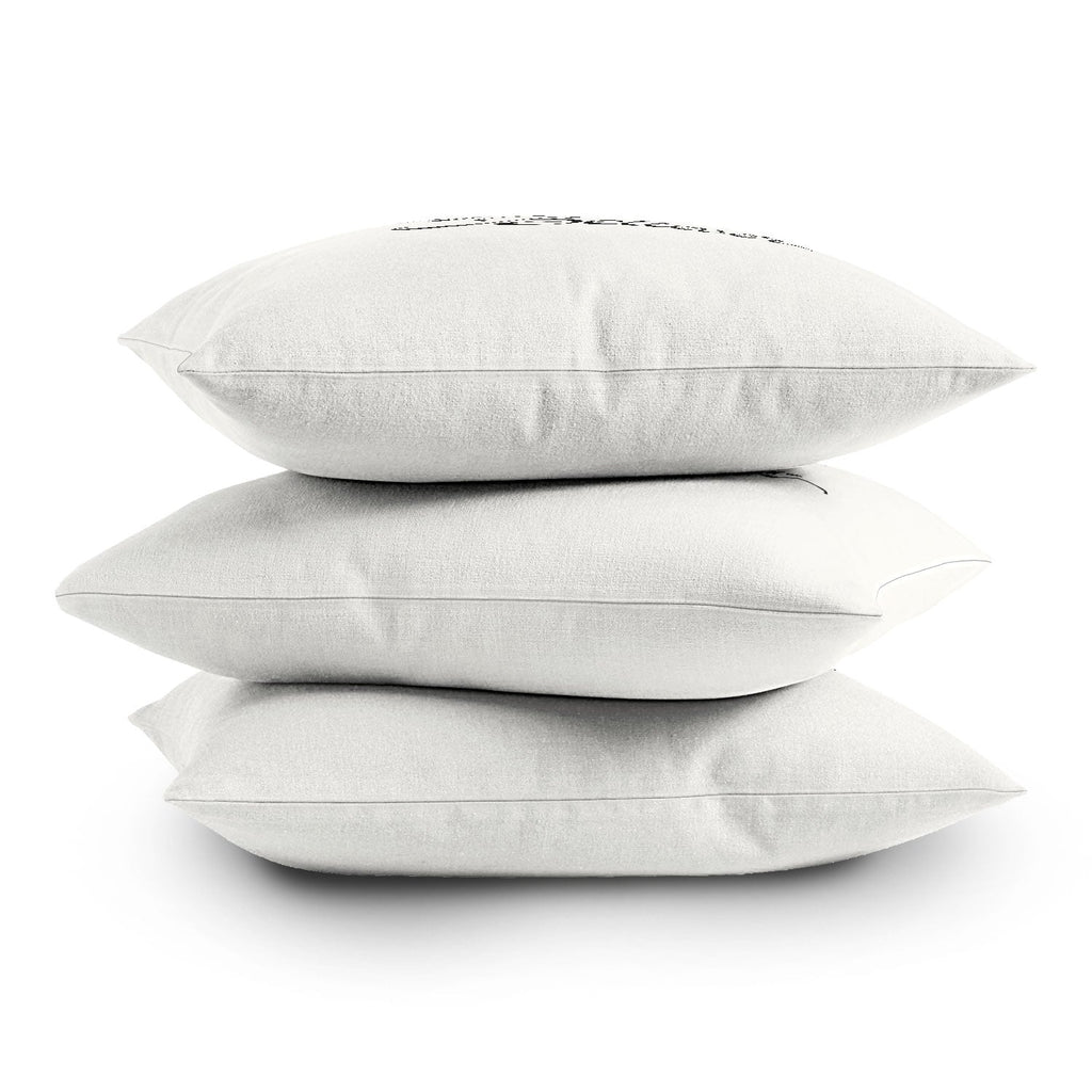 DENY Designs Daydream Believer W and B Outdoor Throw Pillow