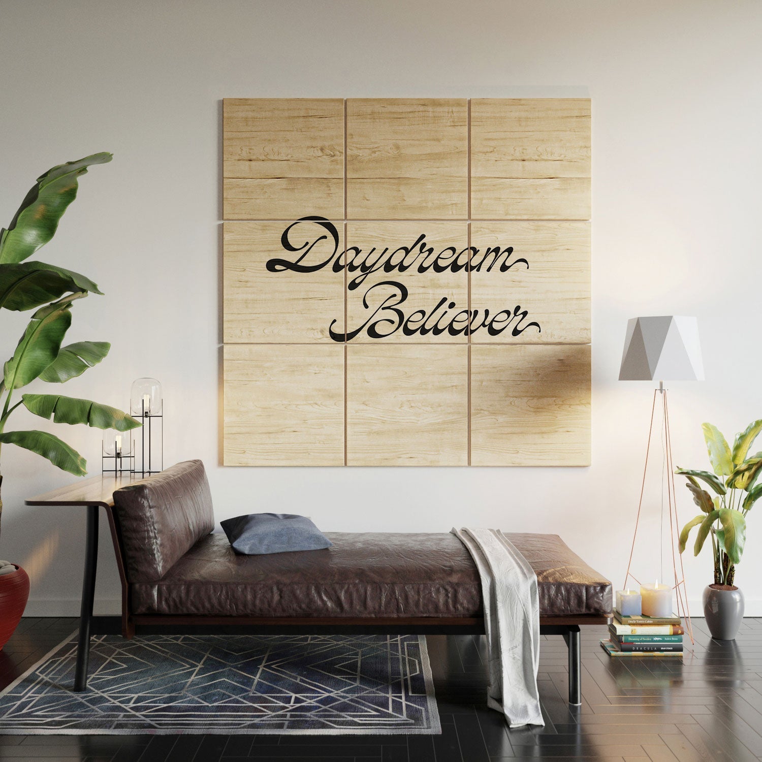 DENY Designs Daydream Believer W and B Wood Wall Mural