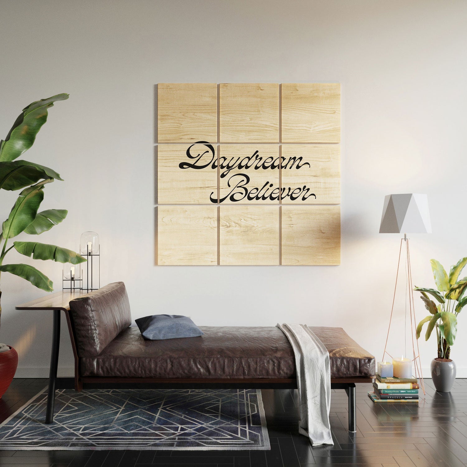 DENY Designs Daydream Believer W and B Wood Wall Mural