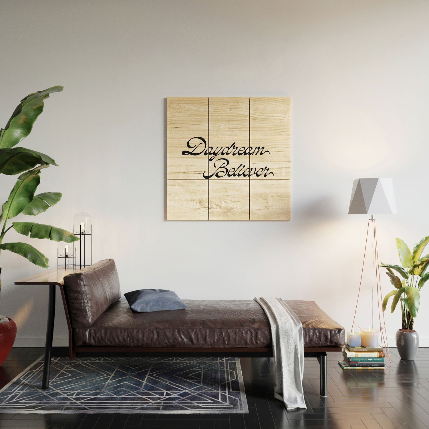 DENY Designs Daydream Believer W and B Wood Wall Mural