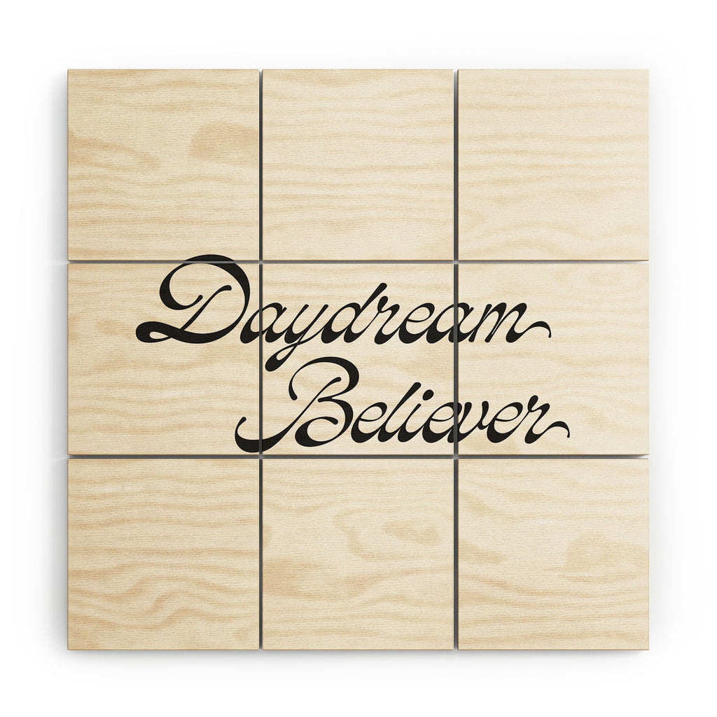 DENY Designs Daydream Believer W and B Wood Wall Mural
