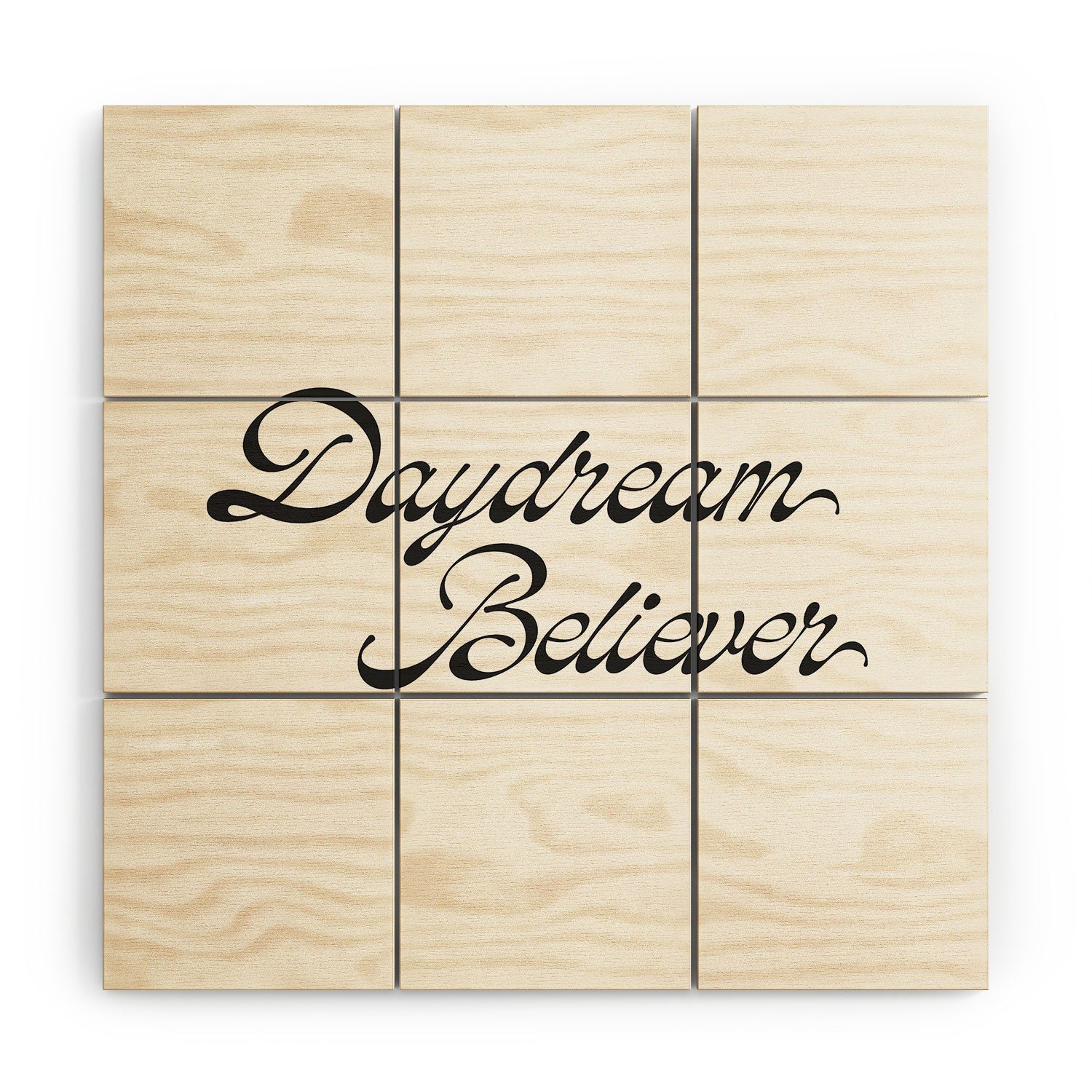DENY Designs Daydream Believer W and B Wood Wall Mural