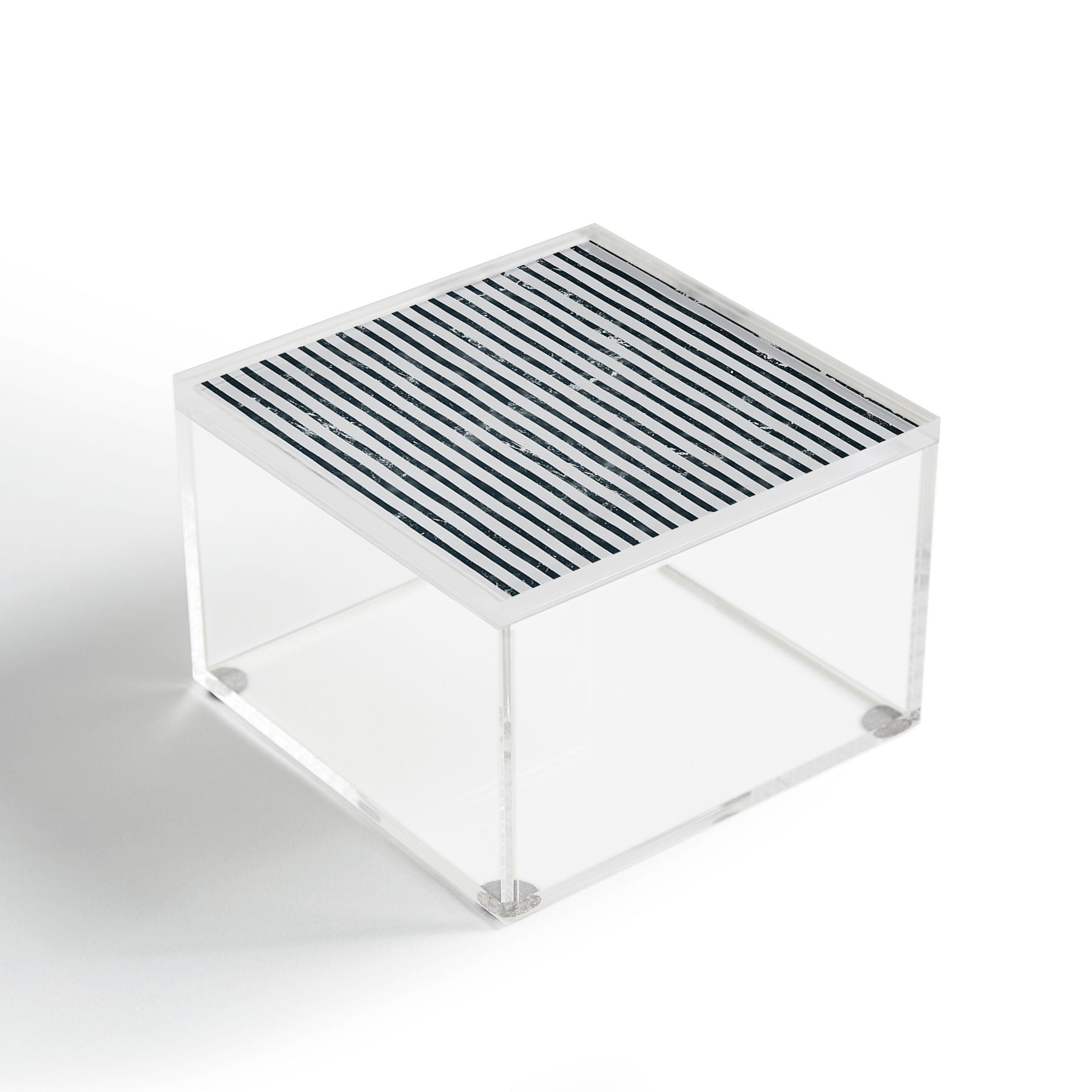 DENY Designs Distressed Chunky Stripe Acrylic Box
