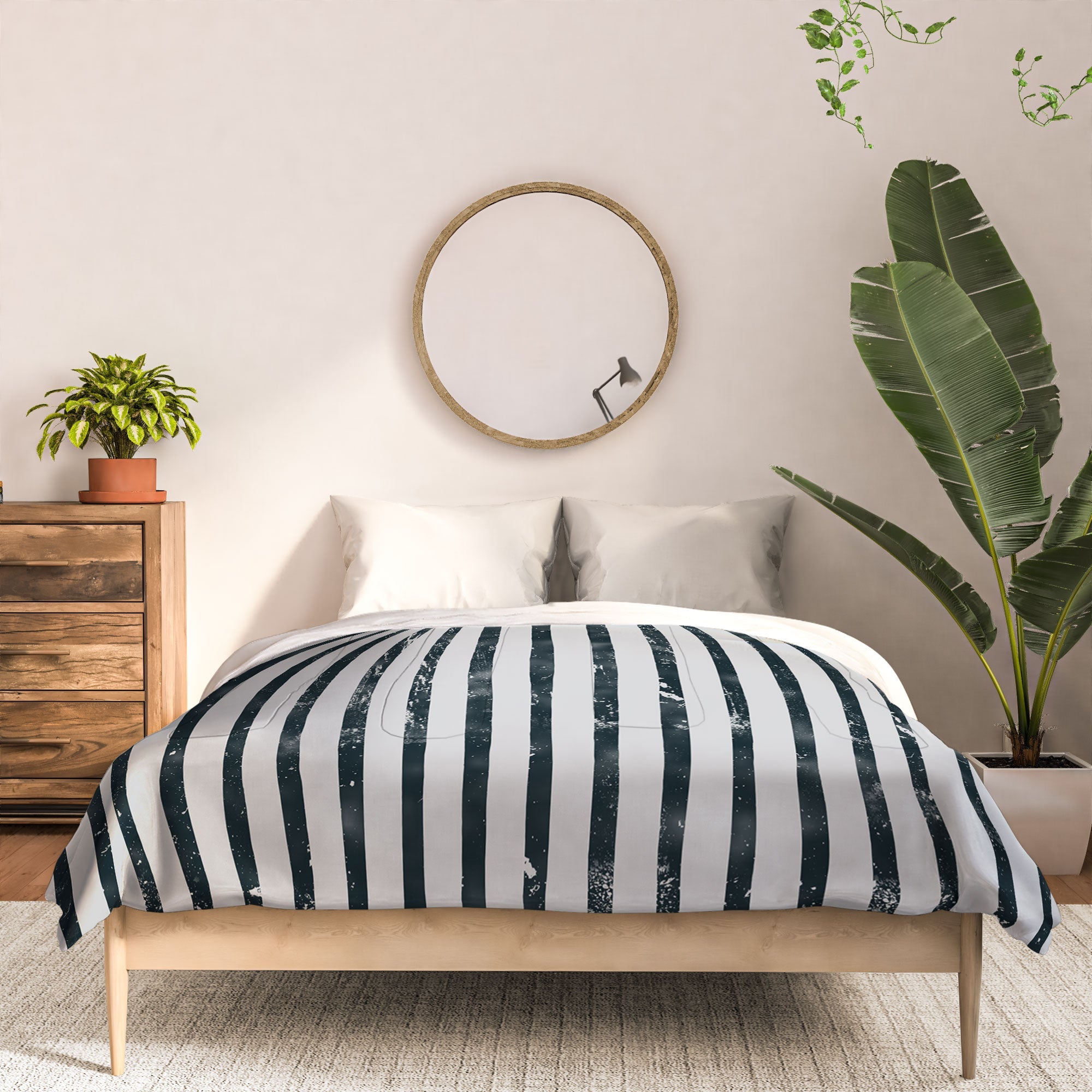 DENY Designs Distressed Chunky Stripe Comforter