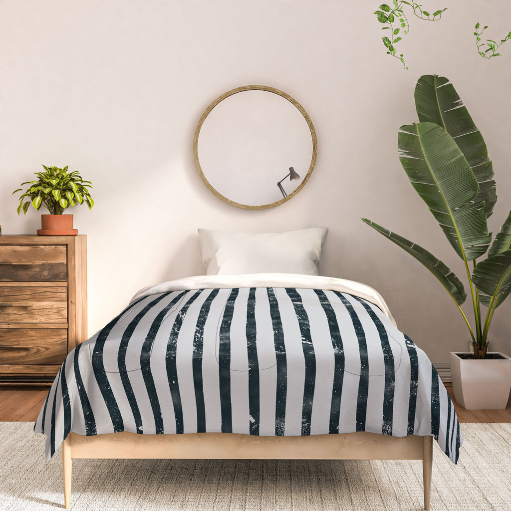 DENY Designs Distressed Chunky Stripe Comforter