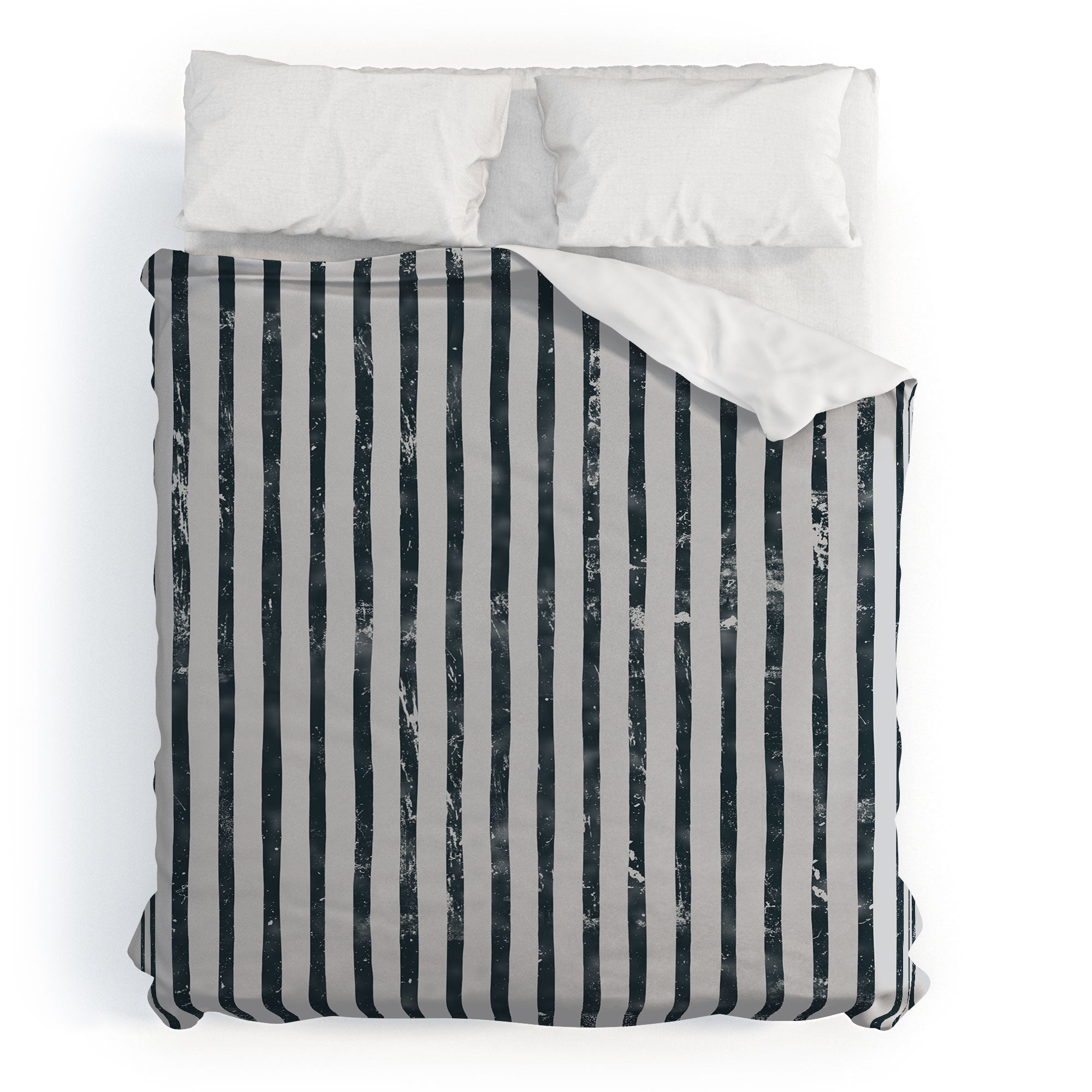 DENY Designs Distressed Chunky Stripe Duvet Cover
