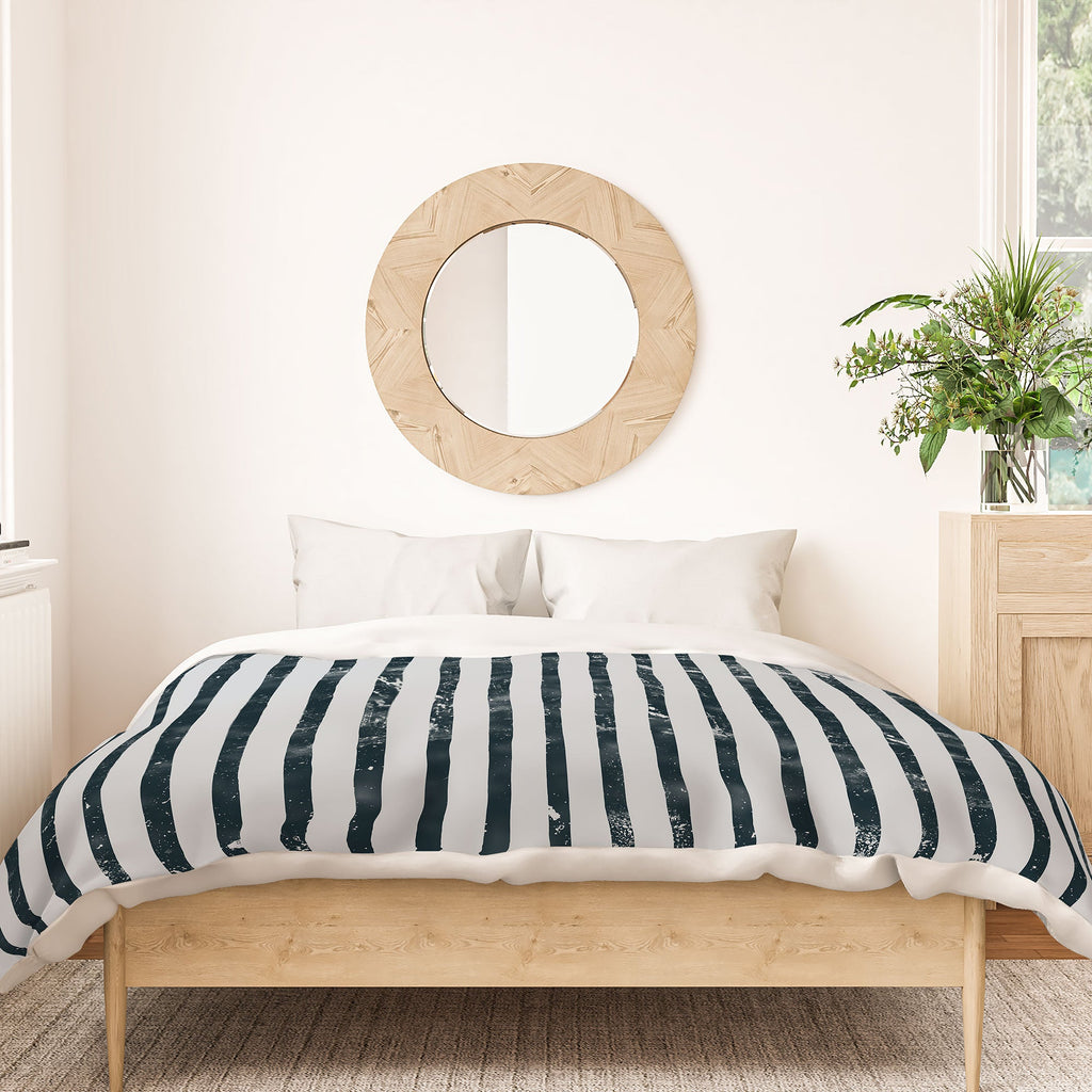 DENY Designs Distressed Chunky Stripe Duvet Cover