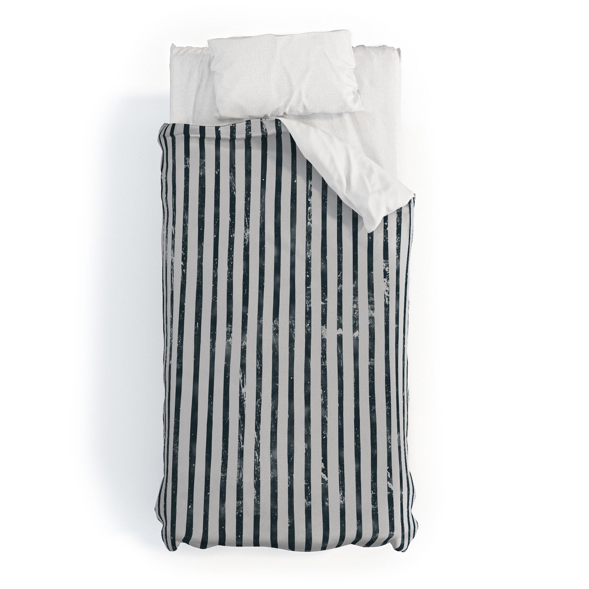 DENY Designs Distressed Chunky Stripe Duvet Cover