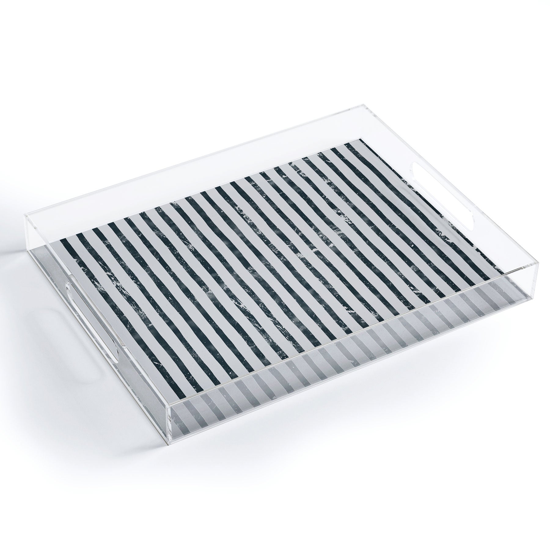 DENY Designs Distressed Chunky Stripe Acrylic Tray