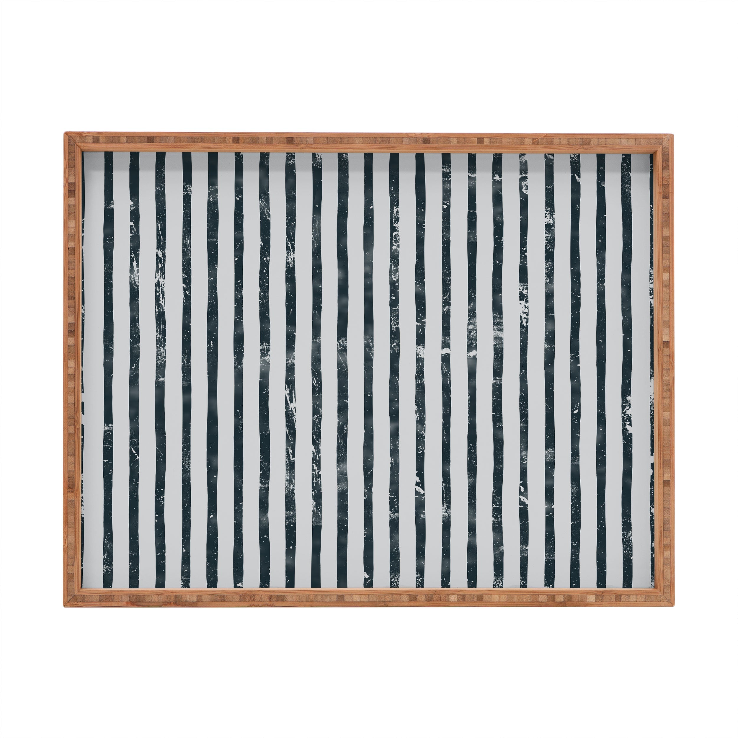 DENY Designs Distressed Chunky Stripe Rectangular Tray