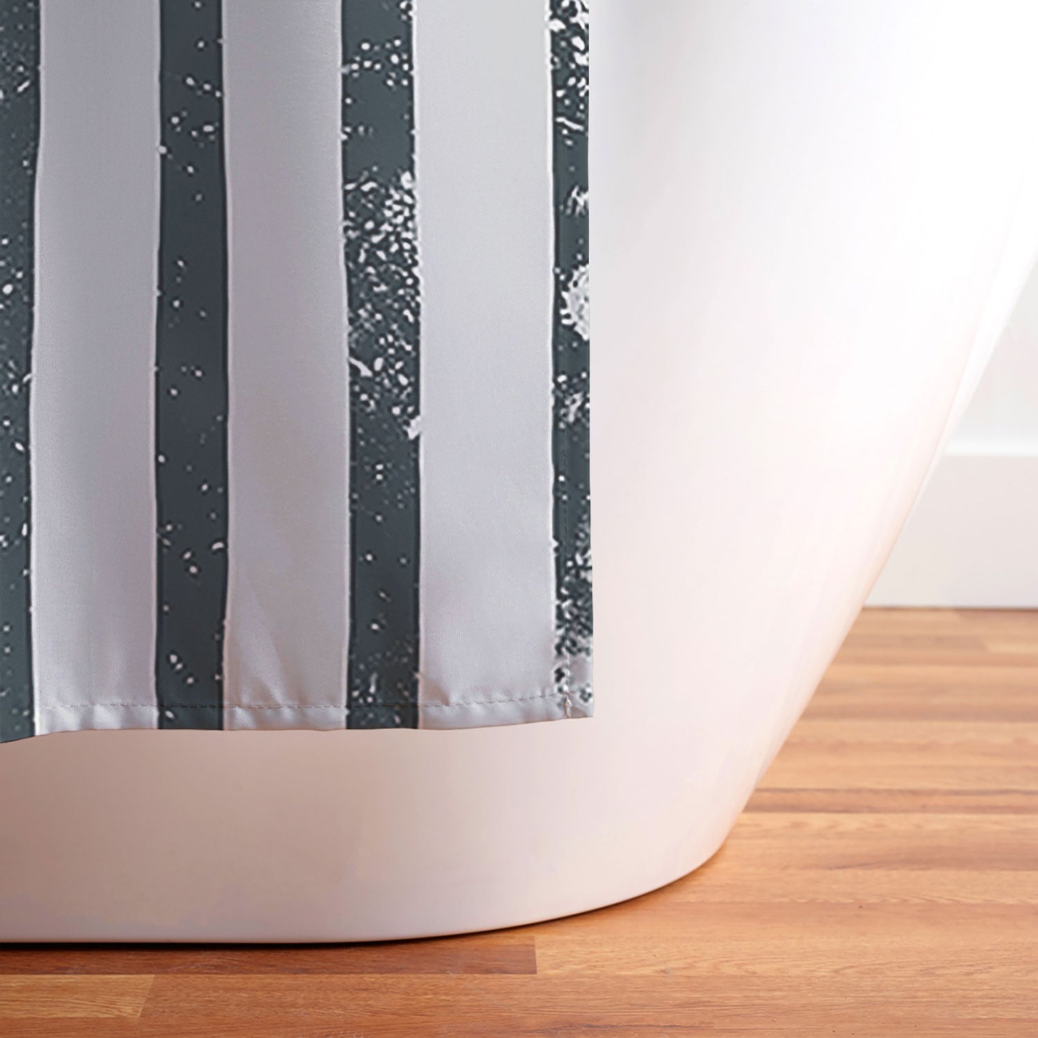 DENY Designs Distressed Chunky Stripe Shower Curtain