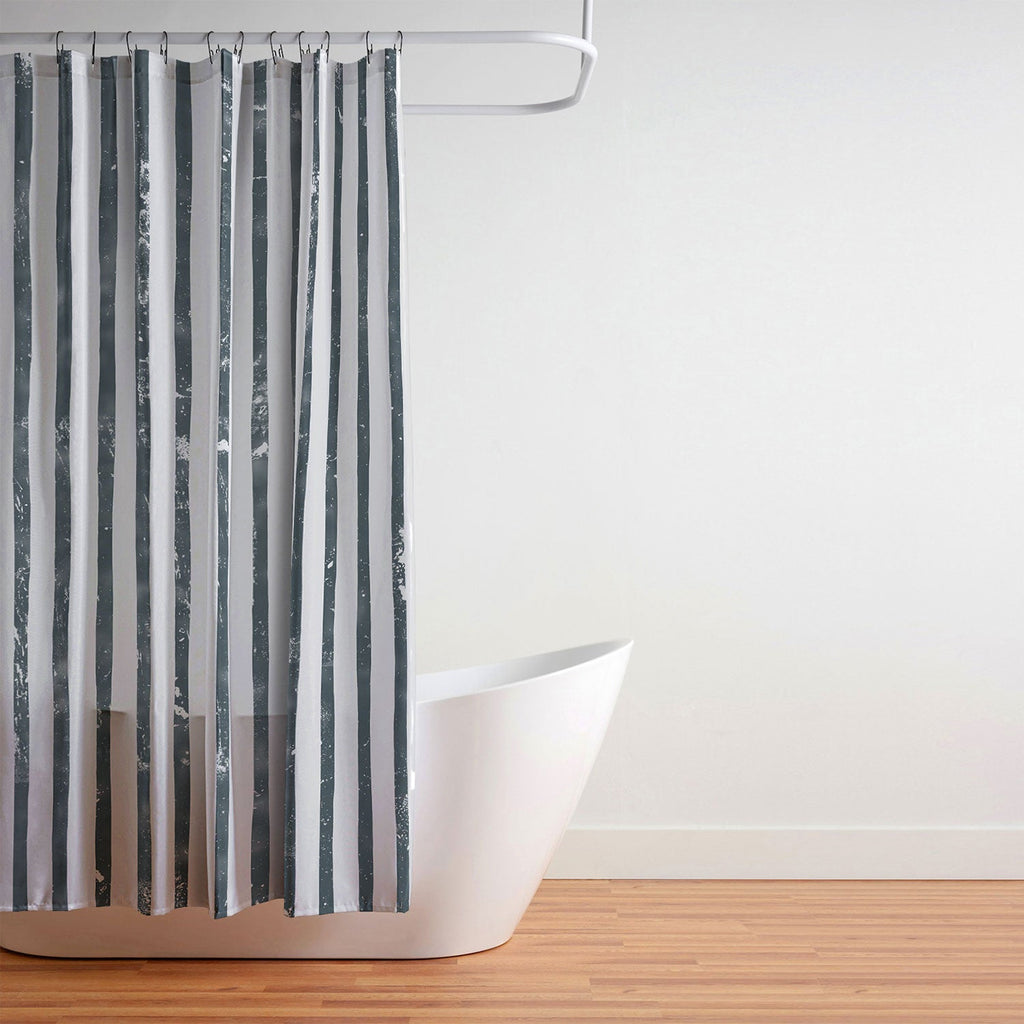 DENY Designs Distressed Chunky Stripe Shower Curtain