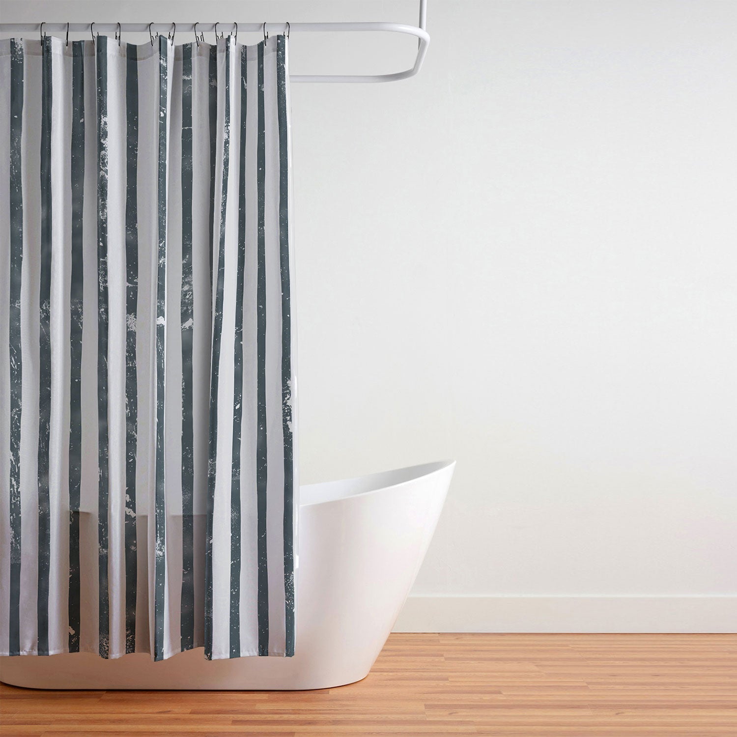 DENY Designs Distressed Chunky Stripe Shower Curtain