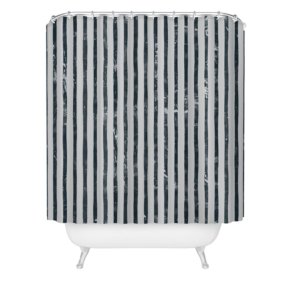 DENY Designs Distressed Chunky Stripe Shower Curtain