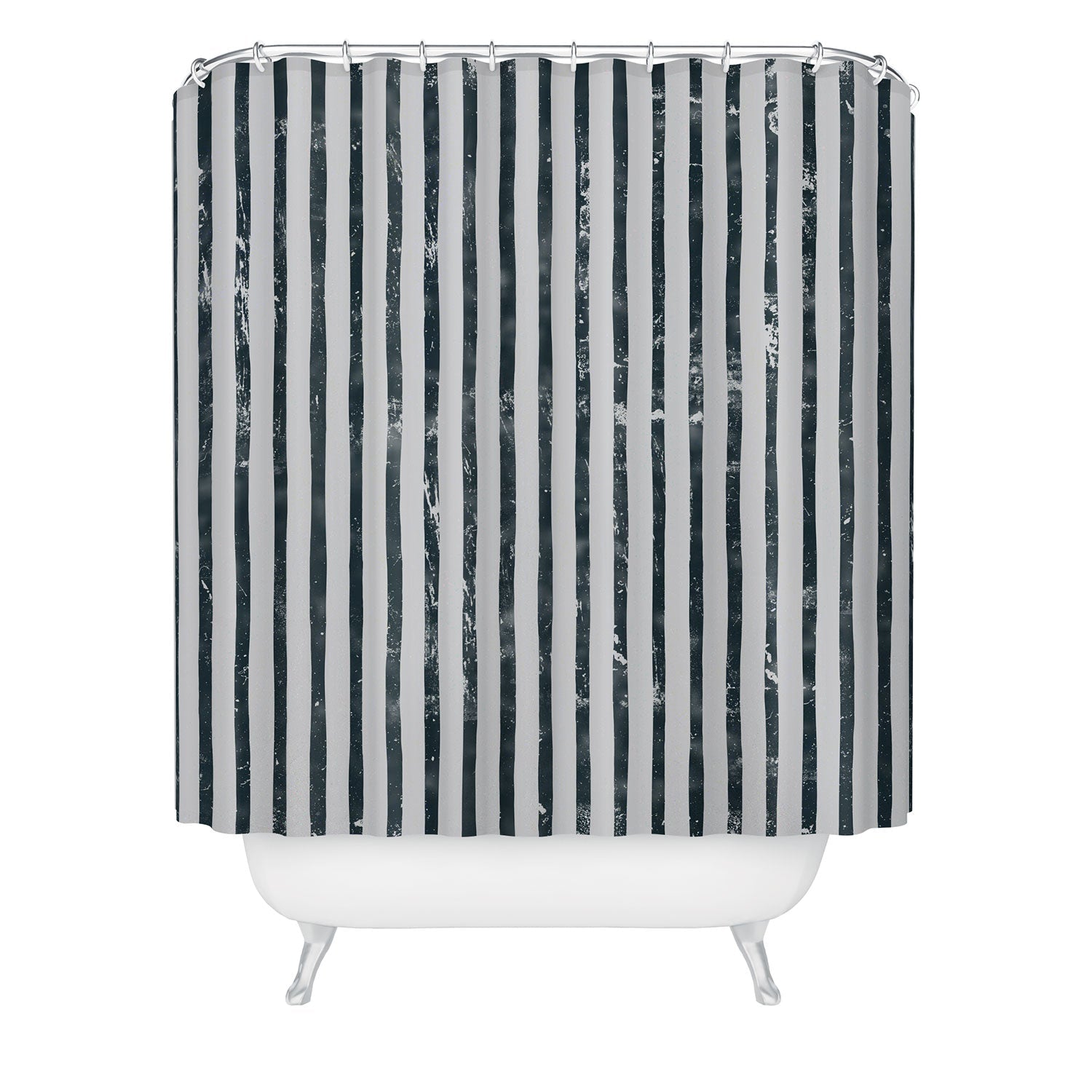 DENY Designs Distressed Chunky Stripe Shower Curtain