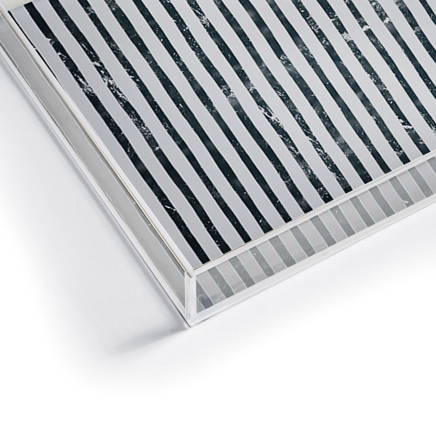 DENY Designs Distressed Chunky Stripe Acrylic Tray