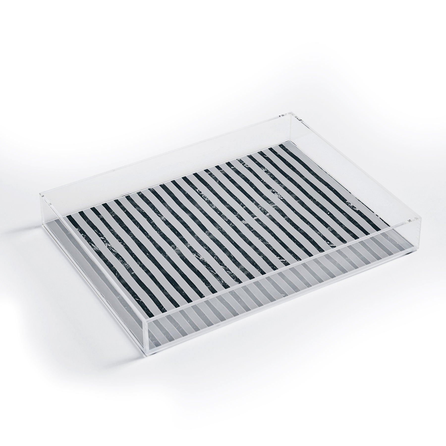 DENY Designs Distressed Chunky Stripe Acrylic Tray