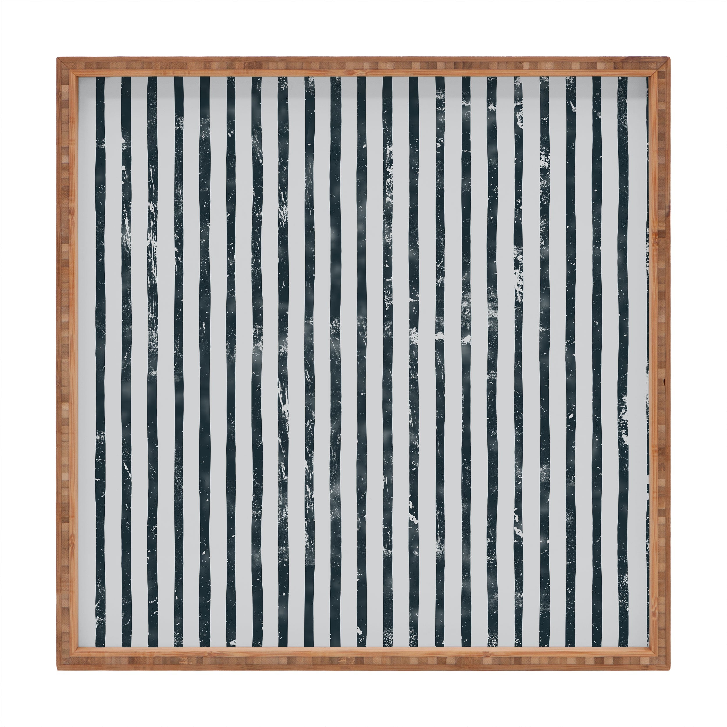 DENY Designs Distressed Chunky Stripe Square Tray
