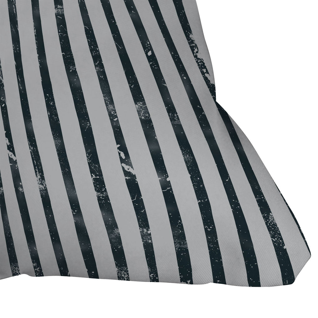 DENY Designs Distressed Chunky Stripe Outdoor Throw Pillow