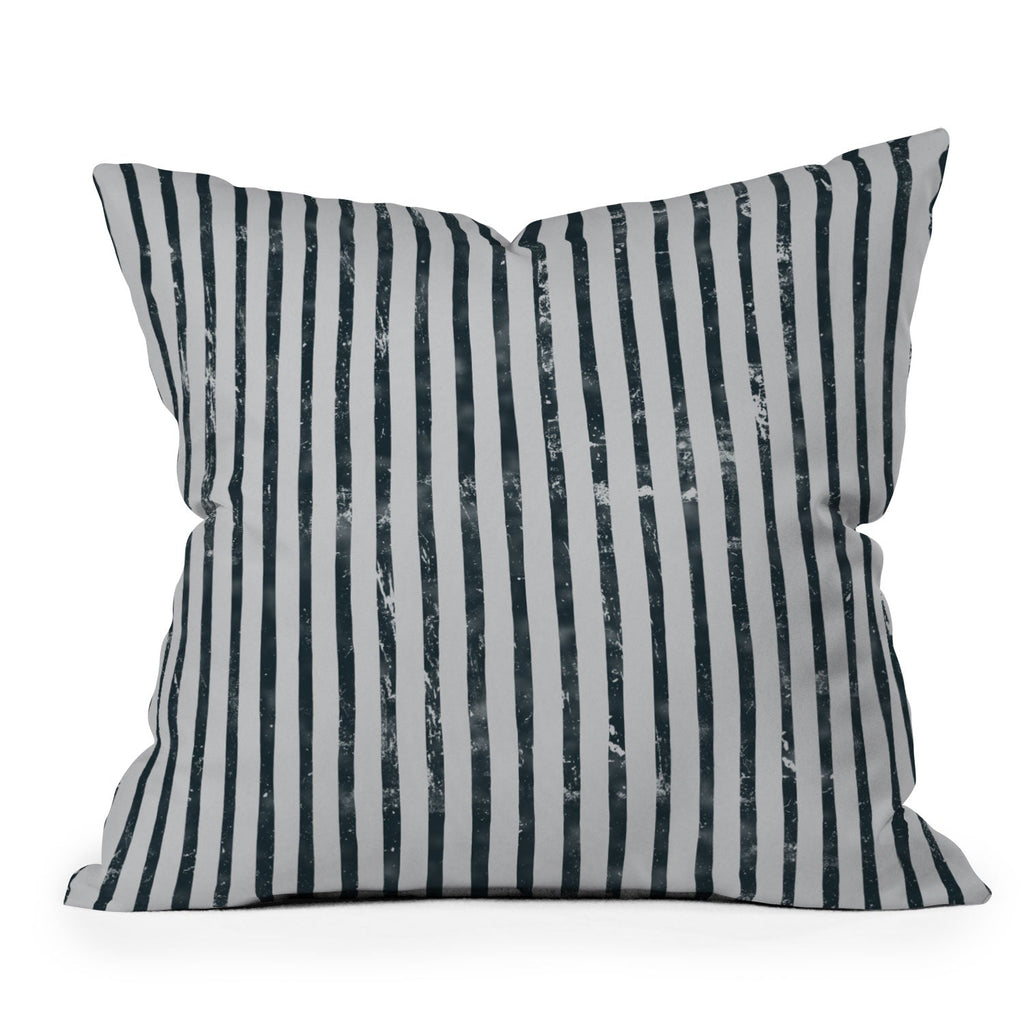 DENY Designs Distressed Chunky Stripe Outdoor Throw Pillow