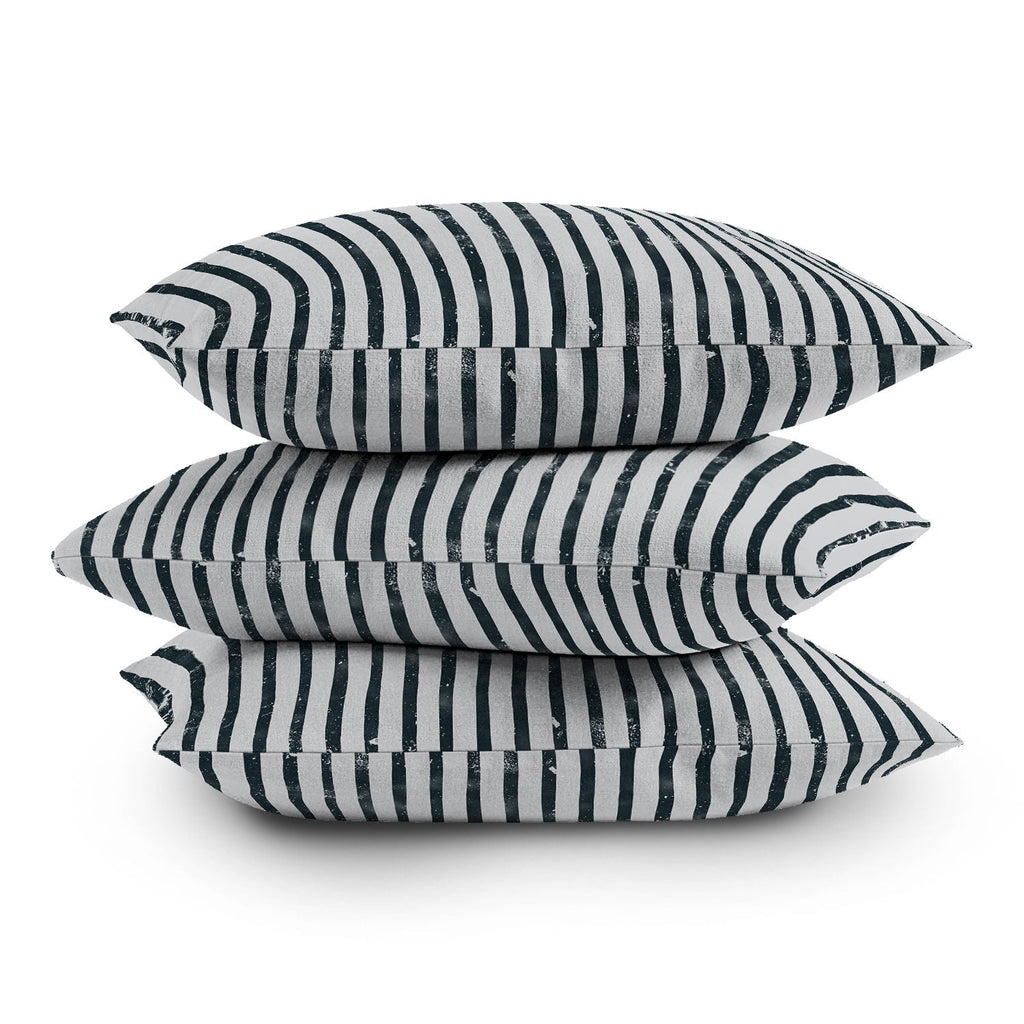 DENY Designs Distressed Chunky Stripe Outdoor Throw Pillow