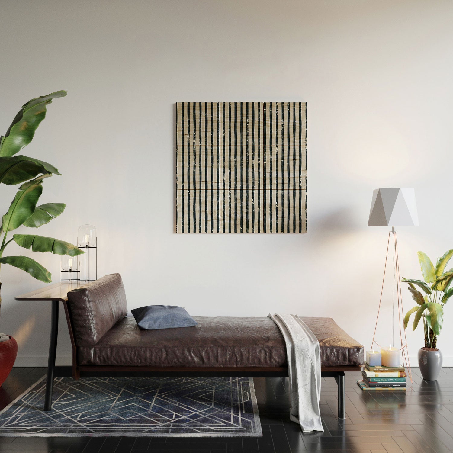 DENY Designs Distressed Chunky Stripe Wood Wall Mural