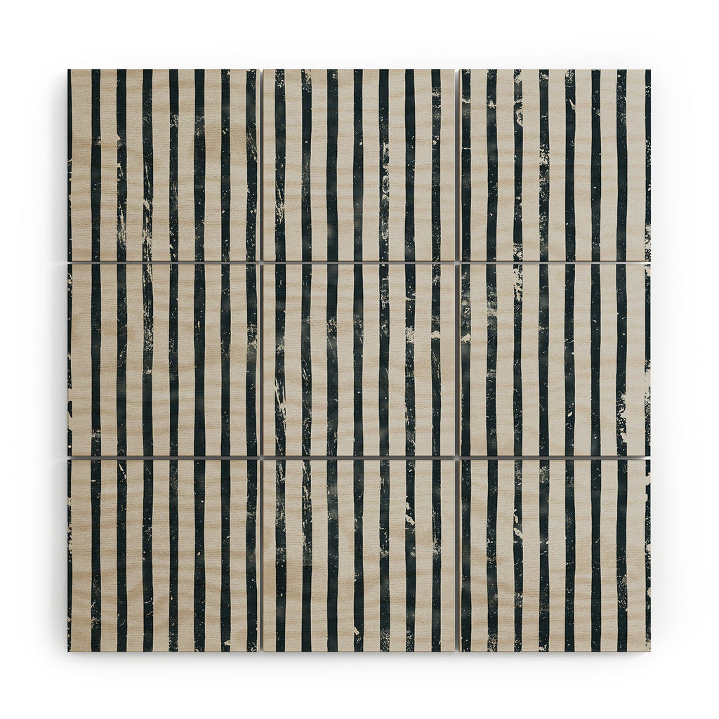 DENY Designs Distressed Chunky Stripe Wood Wall Mural