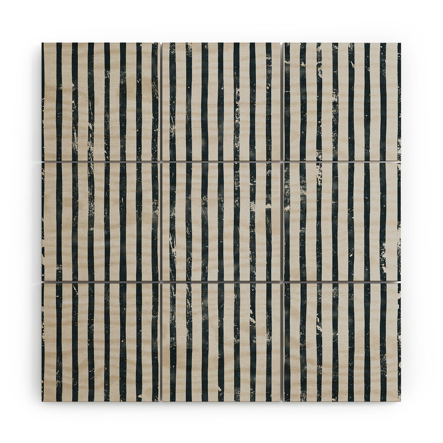 DENY Designs Distressed Chunky Stripe Wood Wall Mural