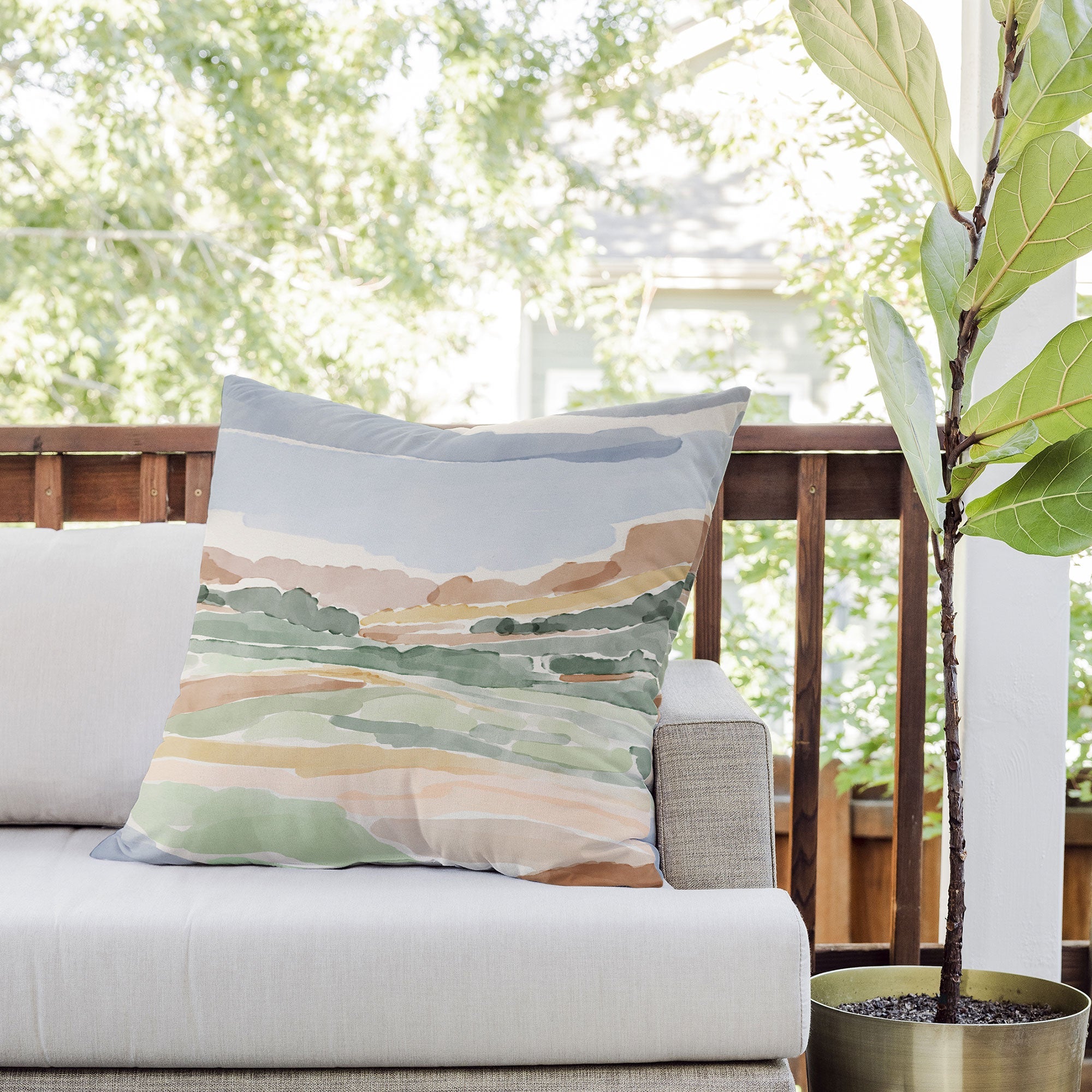 DENY Designs Dreamscape I Outdoor Throw Pillow