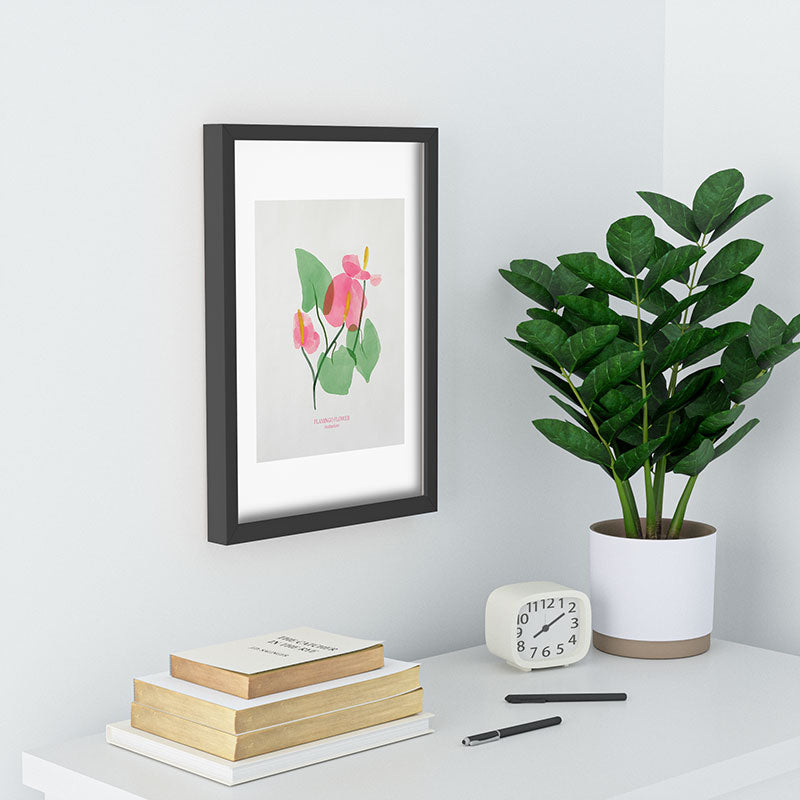 DENY Designs flamingo flower Recessed Framing Rectangle