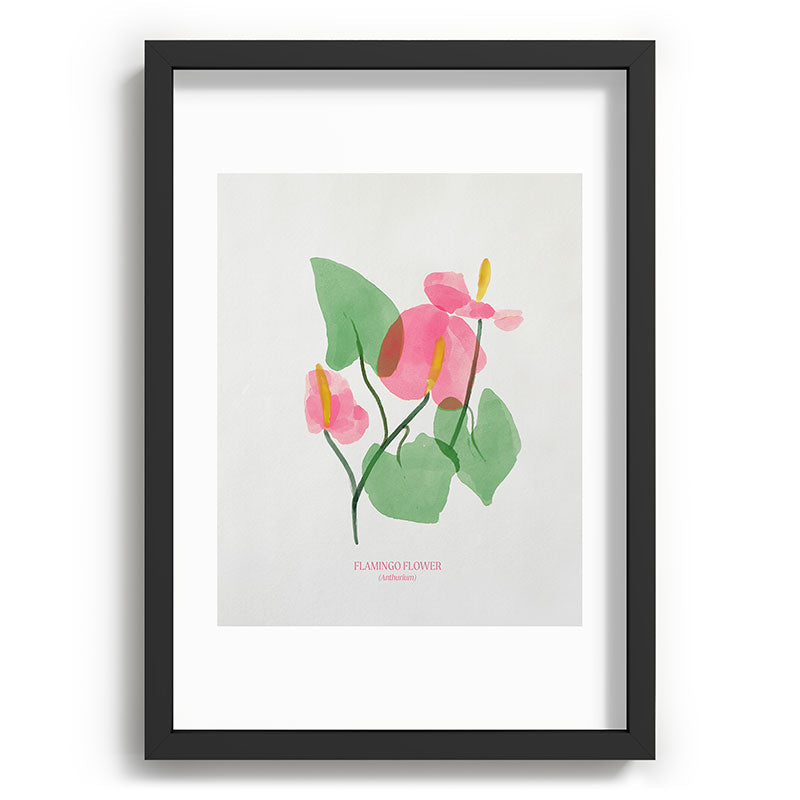 DENY Designs flamingo flower Recessed Framing Rectangle
