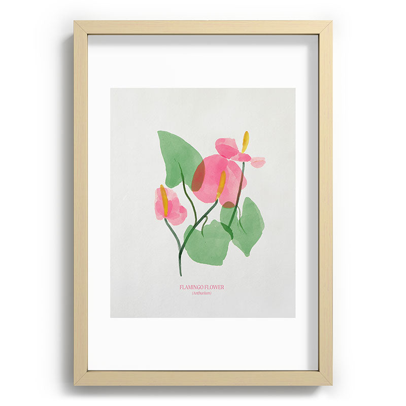 DENY Designs flamingo flower Recessed Framing Rectangle