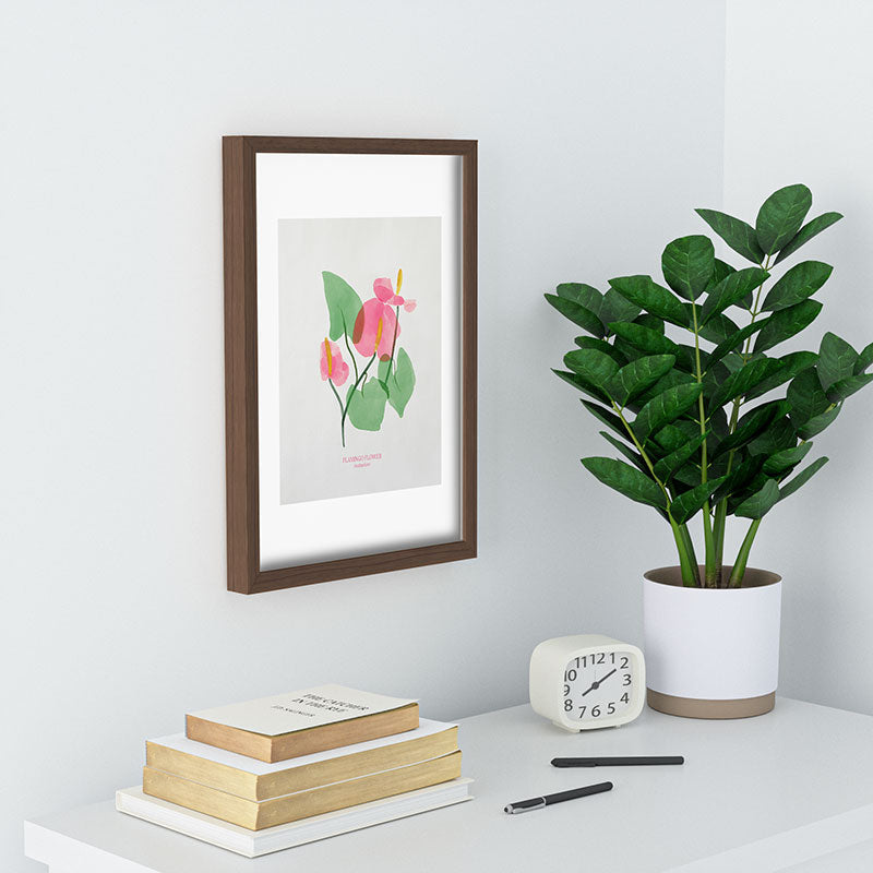 DENY Designs flamingo flower Recessed Framing Rectangle