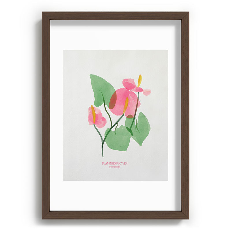 DENY Designs flamingo flower Recessed Framing Rectangle