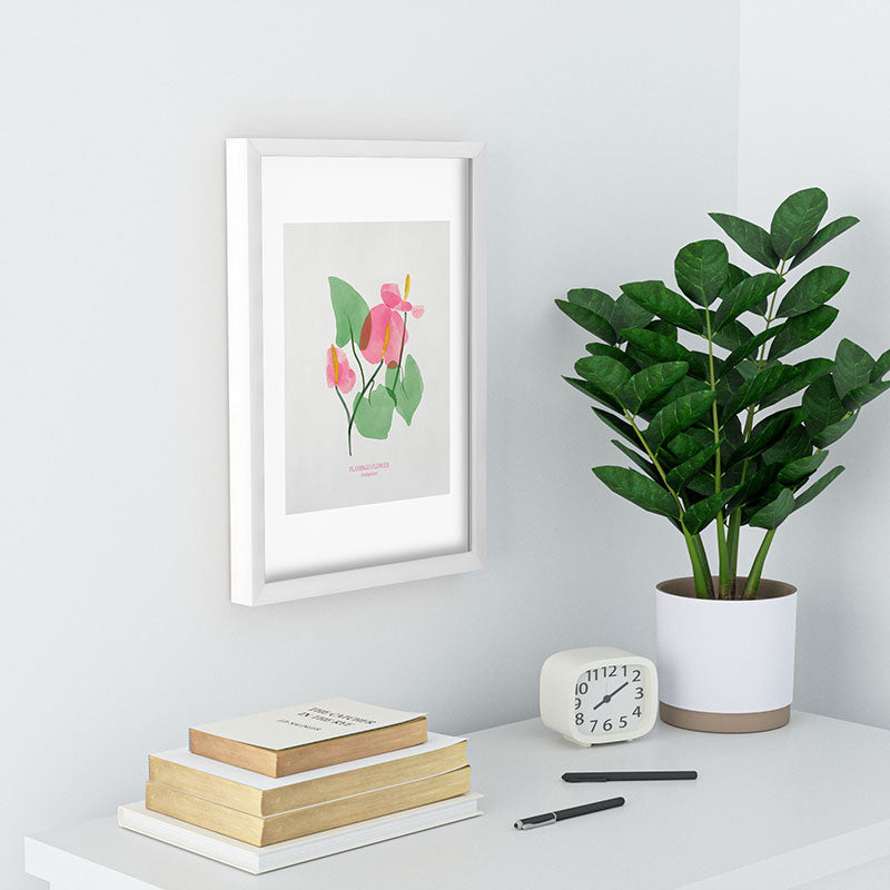 DENY Designs flamingo flower Recessed Framing Rectangle