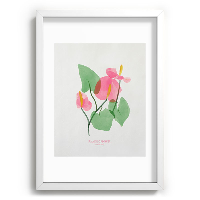 DENY Designs flamingo flower Recessed Framing Rectangle