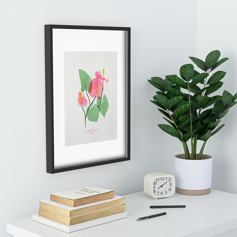 DENY Designs flamingo flower Recessed Framing Rectangle